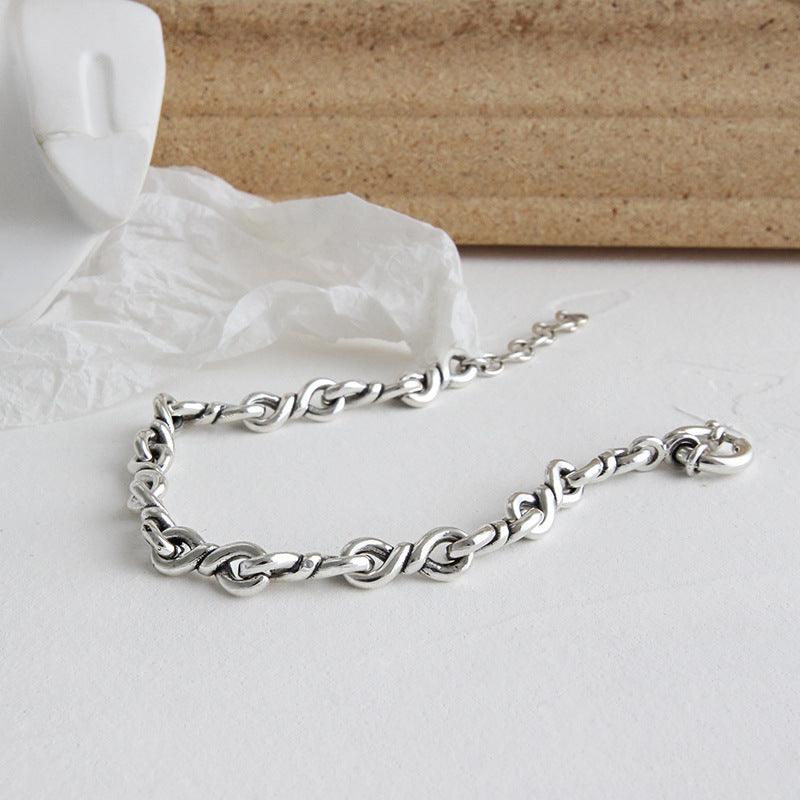 Custom Vintage Women's Sterling Silver Bracelet - Elegant Adjustable Charm Bangle for Everyday Wear & Special Occasions