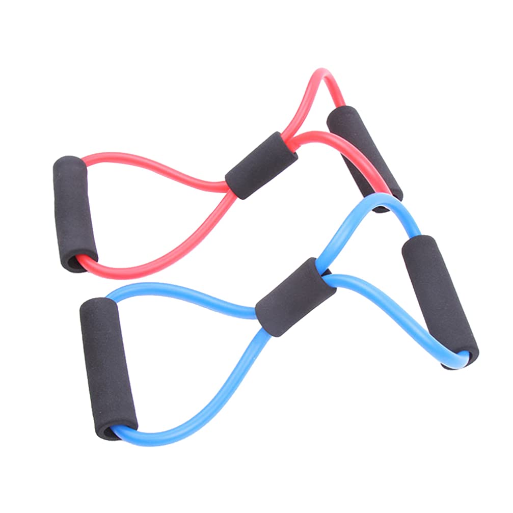 Abaodam 2-Pack 8-Word Resistance Bands Set - Chest Expander, Pull Up Assist Bands for Strength Training, Yoga, Workout & Fitness - Perfect for Home Gym, Physical Therapy & Sports Training