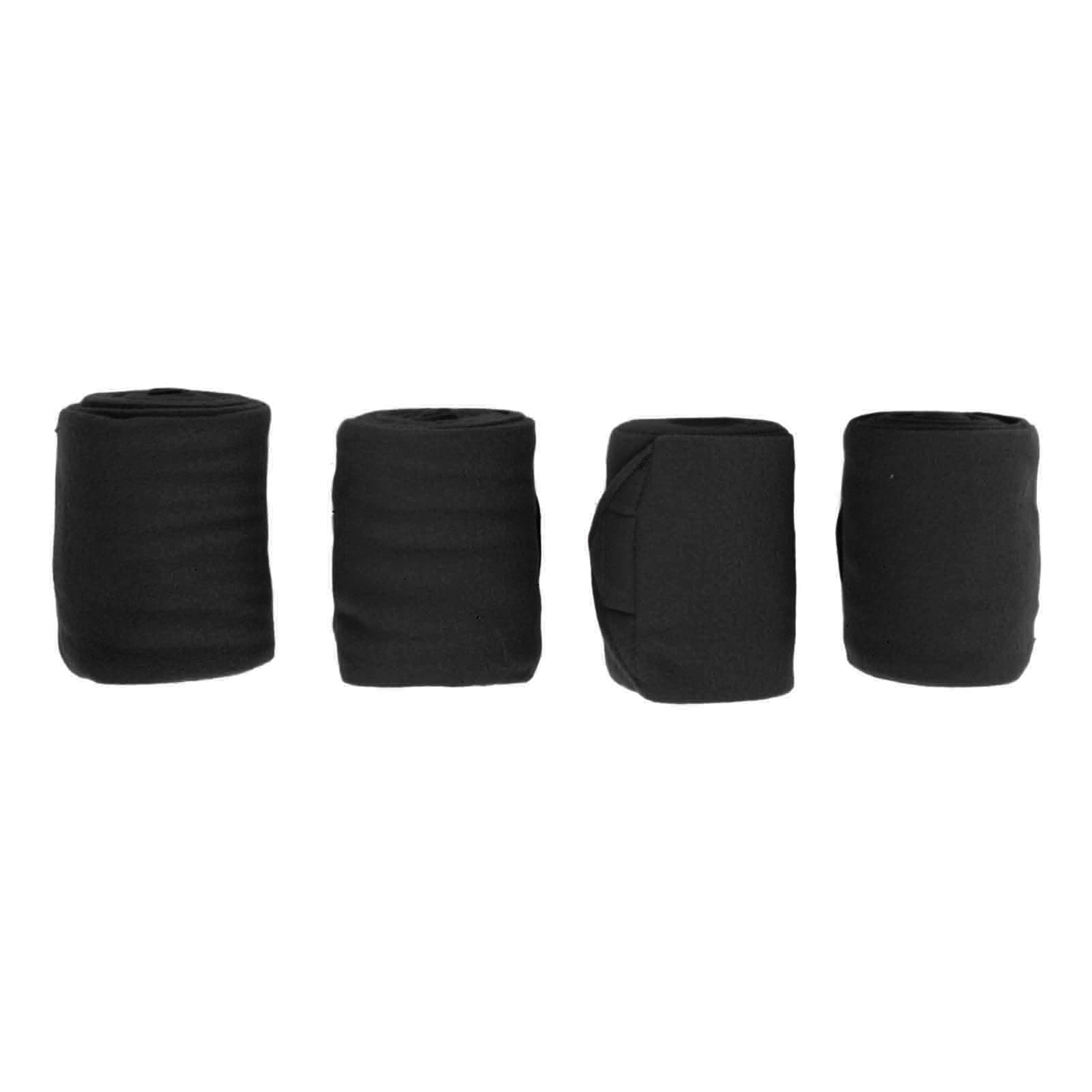**Premium Adjustable Horse Leg Bandage - Soft Fleece Protective Wrap for Equestrian Riding & Training (4PCS, Black) - Ideal for Show Jumping, Dressage & Stable Care**