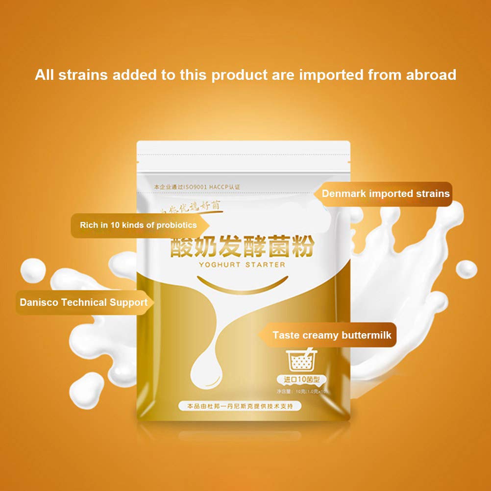 Premium Yogurt Starter Culture Powder - Lactobacillus Probiotic for Homemade Yogurt - Perfect for Healthy Breakfast, Smoothies & Baking