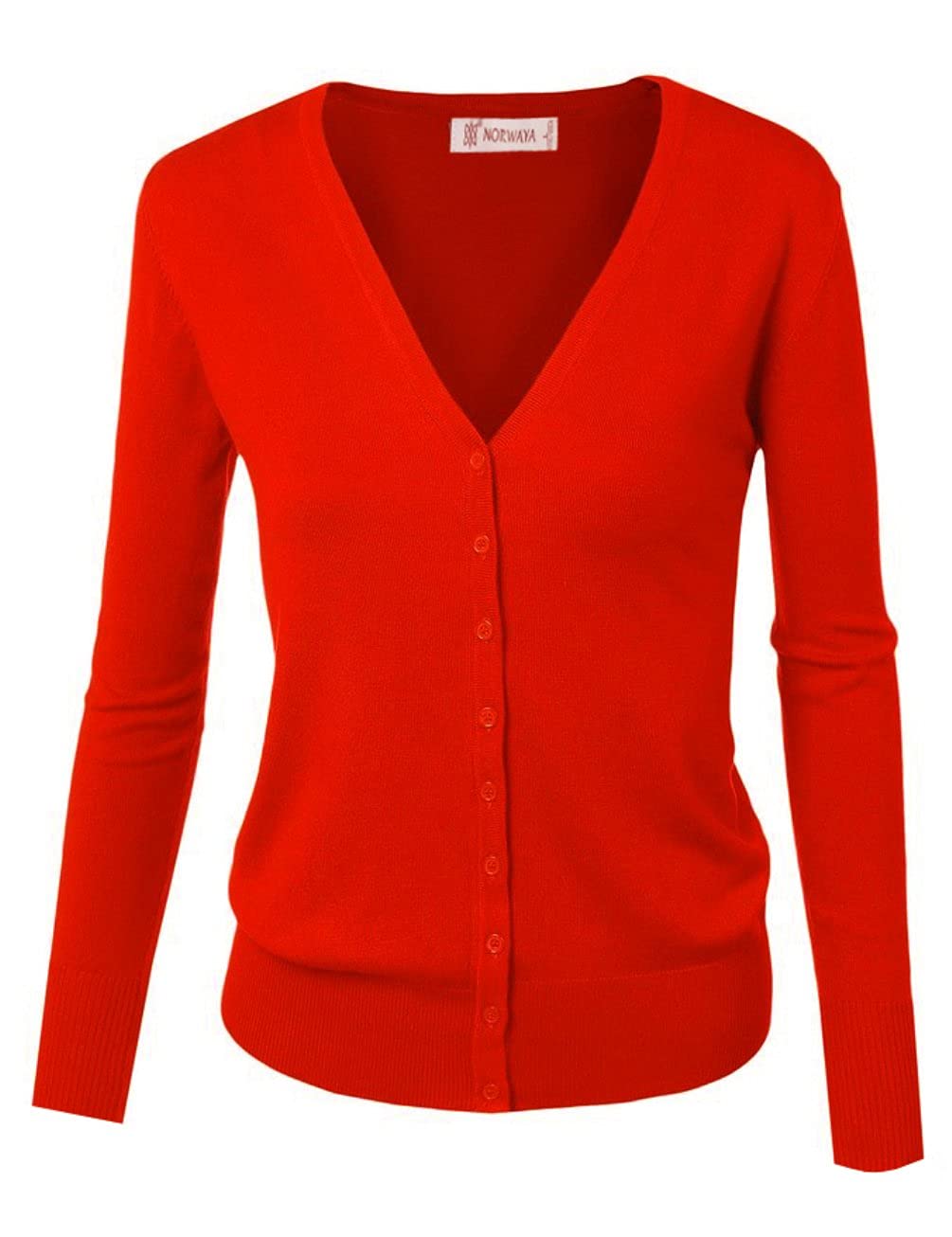 Gothden Women's Basic Spring Button Down Cardigan - Lightweight Knit Open Front Sweater for Casual Wear, Office & Layering