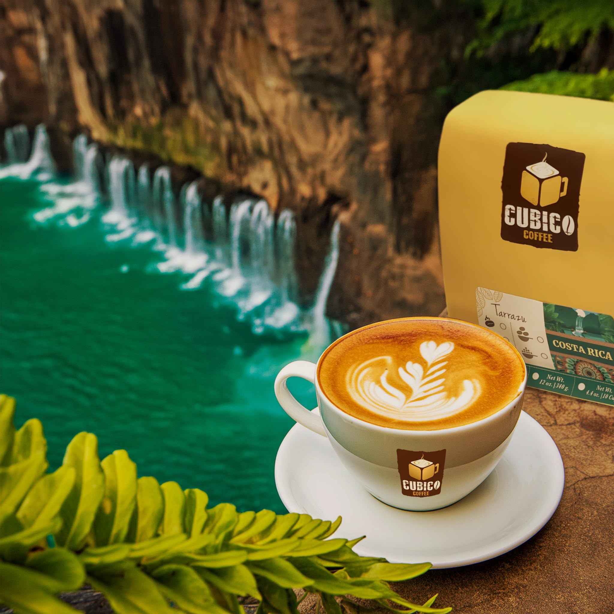 Premium Costa Rican Tarrazu Single Origin Whole Bean Coffee - Fresh Roasted, 12 Ounce Bag by Cubico Coffee | Perfect for Home Brewing, Office Use & Gifts