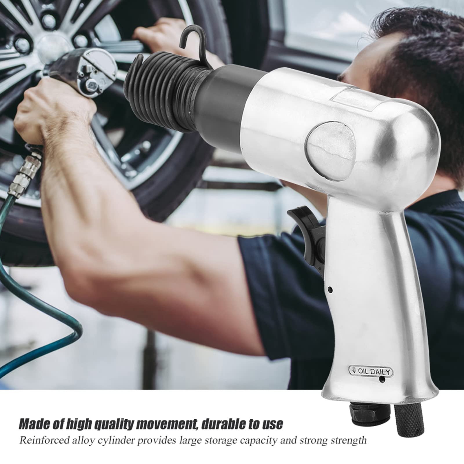 Industrial Air Hammer 150mm - Powerful Straight Handle Pneumatic Chisel Tool for Casting, Sand Removal & Heavy Duty Drilling | Professional Metalworking, Construction & Demolition Scenarios