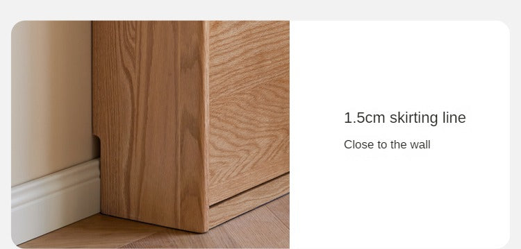 Solid Wood Shoe Cabinet - Thin Oak & Poplar Entryway Storage Organizer for Home, Porch, and Doorway | Perfect for Small Spaces & Clutter-Free Entry