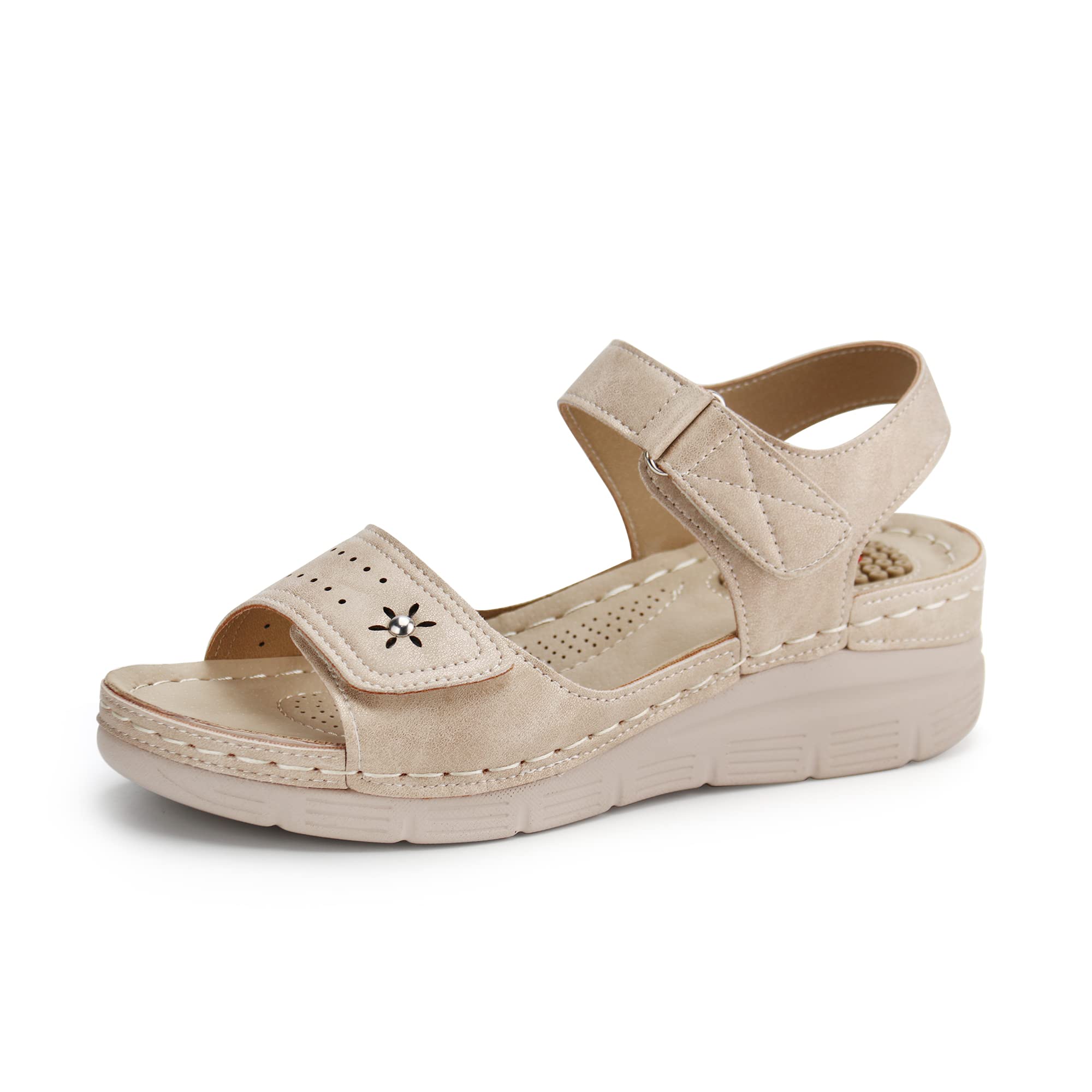 **JABASIC Women's Comfortable Orthotic Walking Sandals with Arch Support - Perfect for Travel, Hiking & Everyday Wear**