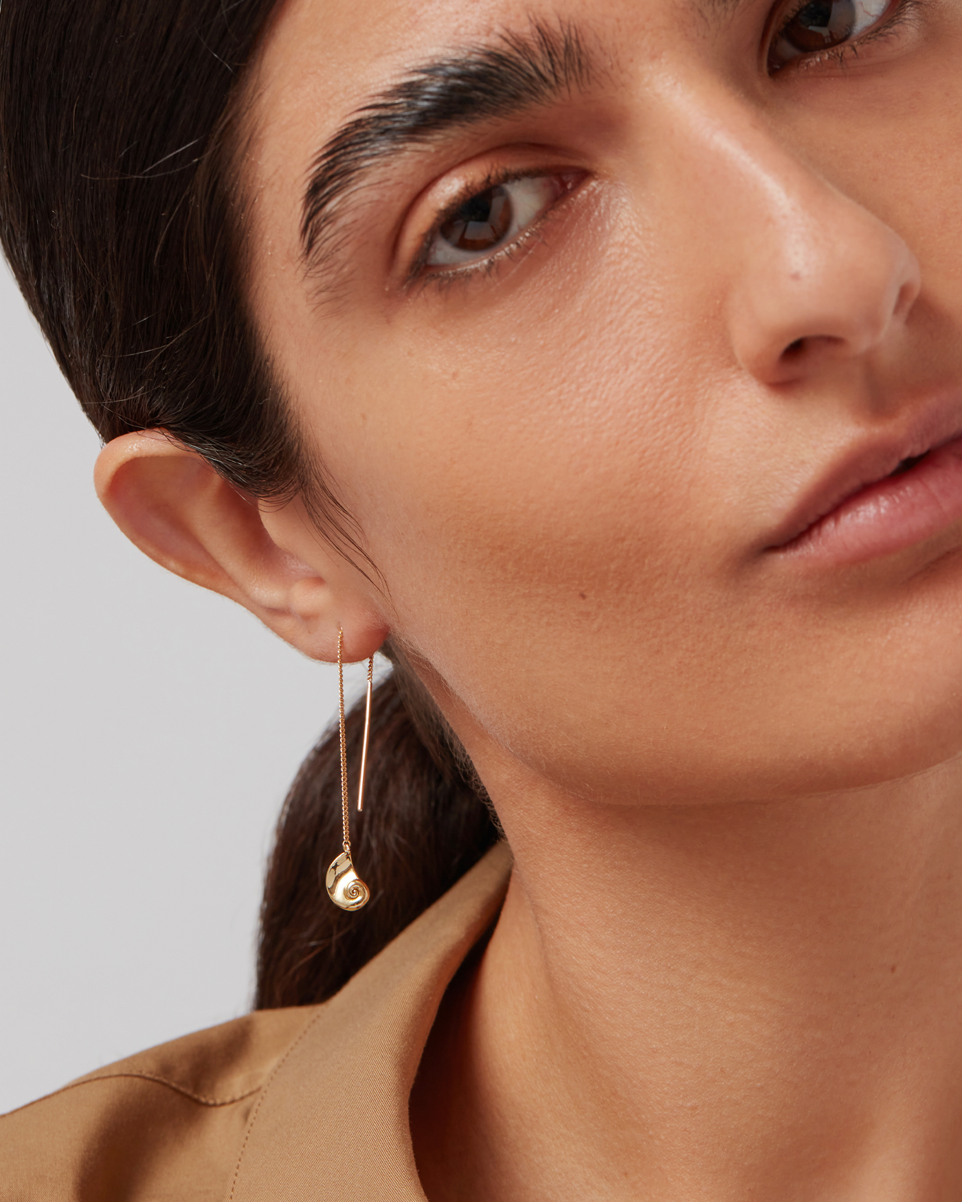 Lucille Threader Earrings - Dainty Gold Threader Hoop Earrings for Women, Minimalist Fine Jewelry Gift for Her - Perfect for Everyday Wear, Parties & Special Occasions