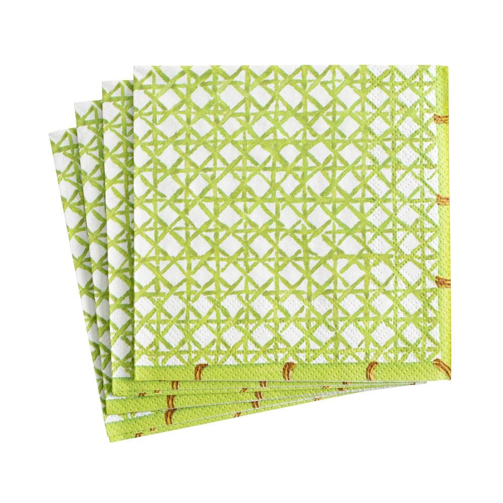 Premium Caspari Trellis Pattern Paper Cocktail Napkins - 2 Packs of 20 (40 Total) for Parties, Weddings & Elegant Entertaining | Decorative Disposable Drink Napkins