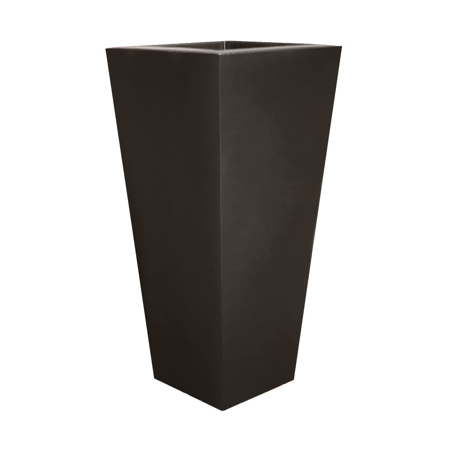 Tusco Products CTU26ES 26-Inch Cosmopolitan Tall Square Garden Planter in Espresso - Perfect for Patio, Balcony, and Indoor Plant Decor