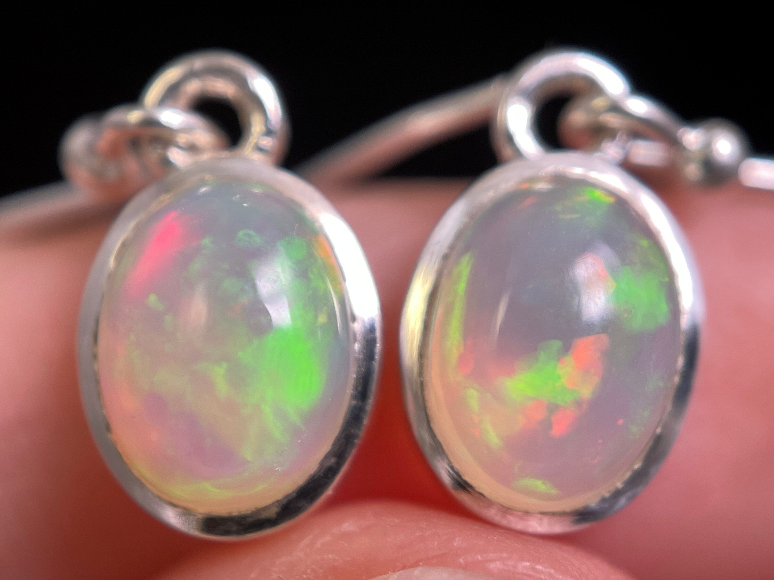 OPAL Earrings Sterling Silver | Elegant Bridal Jewelry | Genuine Welo Opal Studs | Perfect for Weddings, Anniversaries & Special Occasions