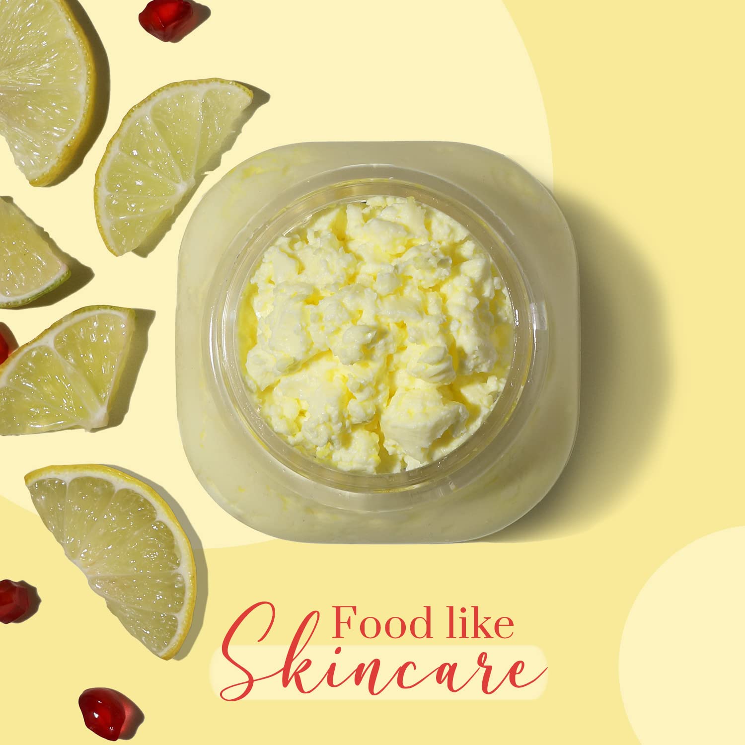 PureSense Lemon Whipped Body Cream with Green Tea & Pomegranate - Deeply Nourishing & Moisturizing for Dry Skin - 160ml for Men & Women - Perfect for Daily Hydration & Skin Glow