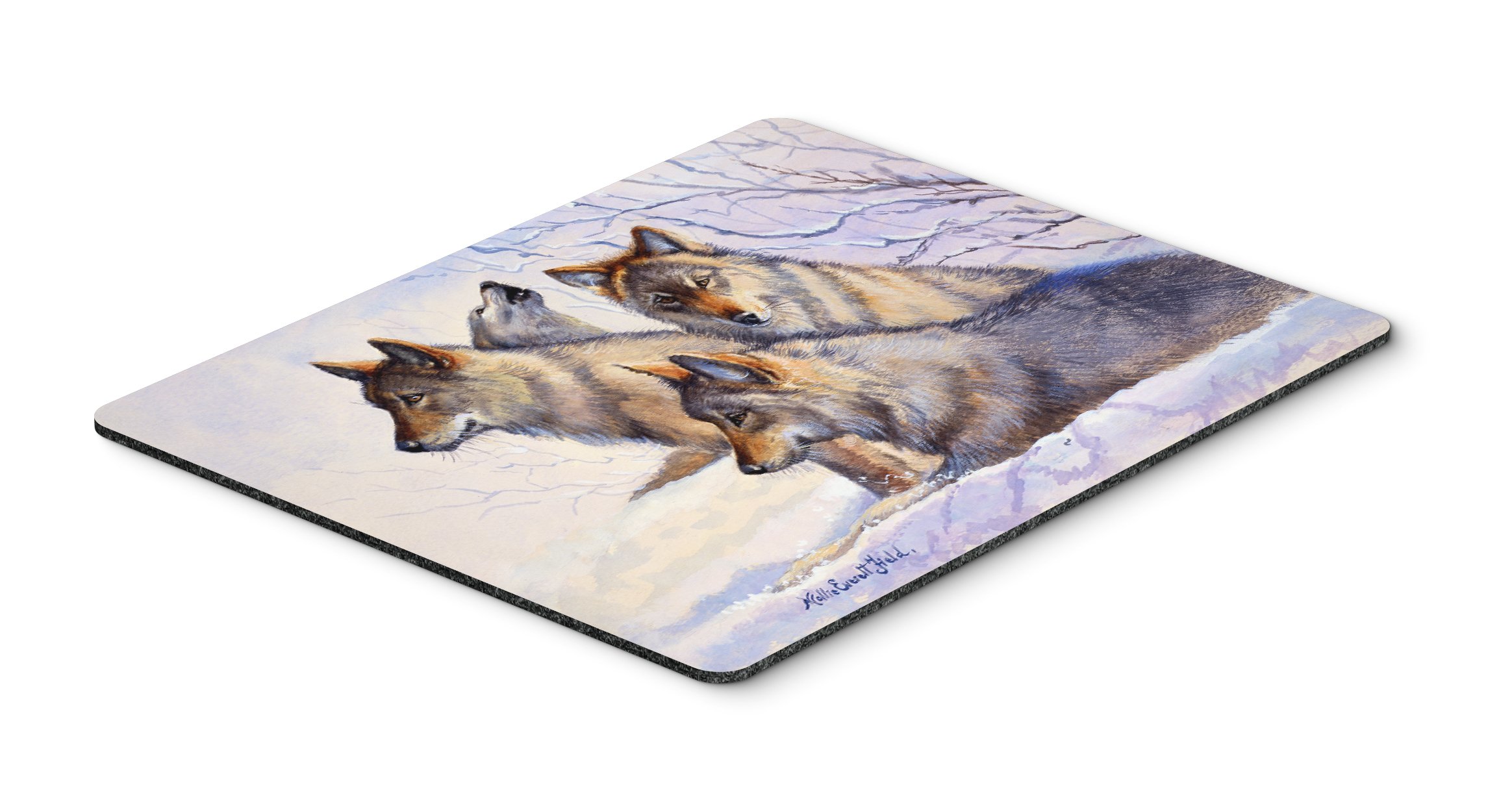 Wolves by Mollie Field Mouse Pad - Large Washable Non-Slip Desk Mat for Home Office, Gaming & Computer Work | Caroline's Treasures FMF0007MP | Perfect for PC, Laptop & Workspace Protection