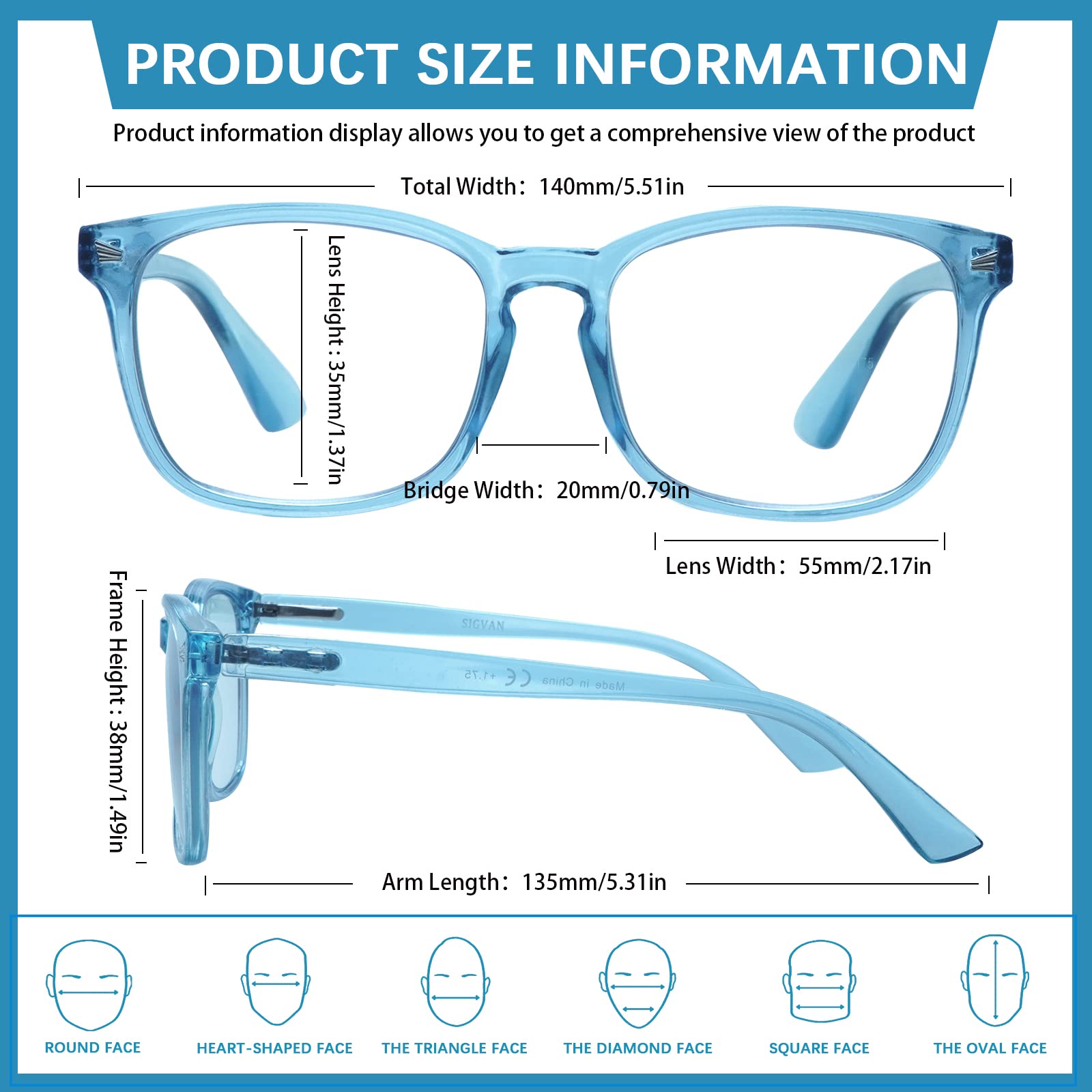 SIGVAN Blue Light Blocking Computer Glasses for Women & Men - Anti Glare Reading Glasses with Spring Hinge - Progressive Multifocal Lenses for Digital Eye Strain Relief - Perfect for Office Work, Gaming & Screen Time