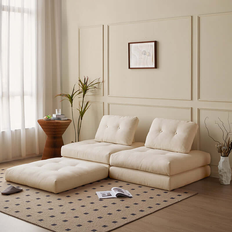 Convertible Floor Couch - Modular Sofa for Living Room, Bedroom or Lounge - Space-Saving Furniture for Small Apartments and Relaxation Areas