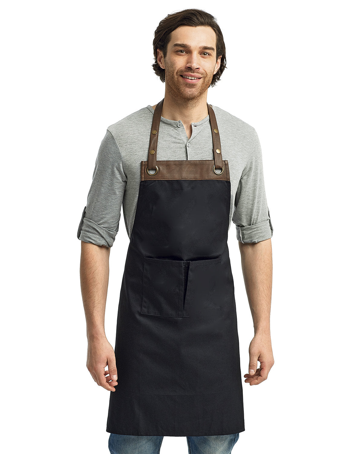 Reprime RP123 Artisan Collection Premium Espresso Bib Apron - Durable & Stylish for Baristas, Coffee Shops & Home Brewing