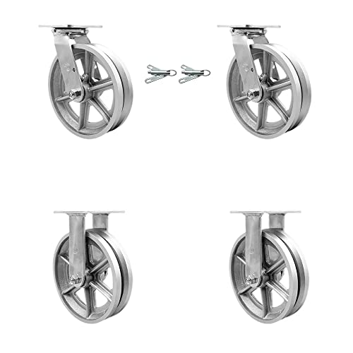 2 Swivel w/2 Bolt On Swivel Locks - 2 Rigid