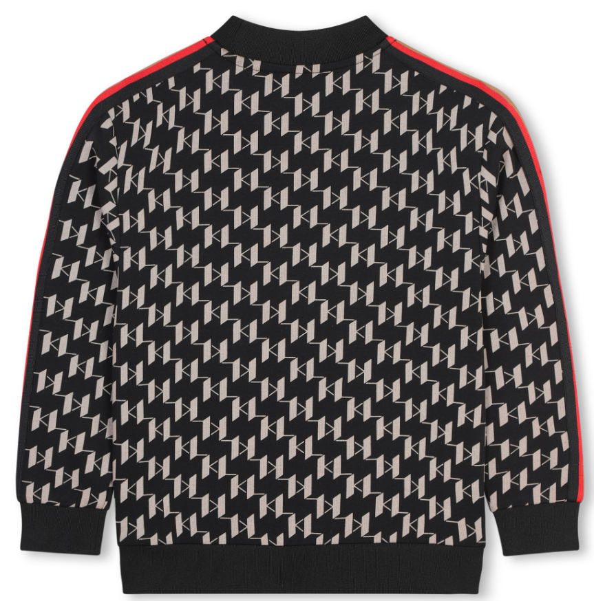 KARL LAGERFELD Monogram Sweatshirt for Women - Classic Black & White Logo Pullover Hoodie | Casual Streetwear, Lounge Wear & Everyday Outfit Essential