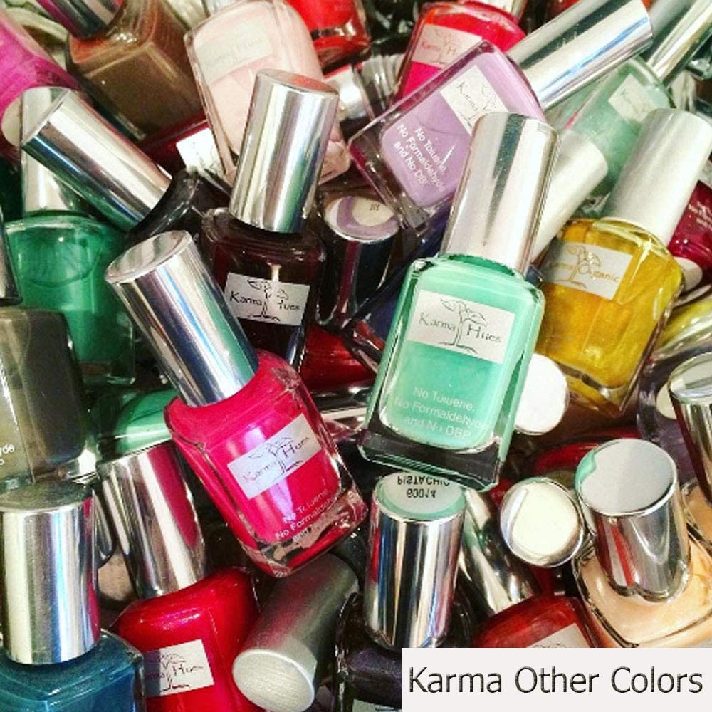 Natural Vegan & Cruelty-Free Nail Polish Set - 6pc Non-Toxic Base Coat & Lavender Nail Polish Remover for Christmas Nail Art | Perfect for Holiday Parties, Gift Giving & Home Manicures