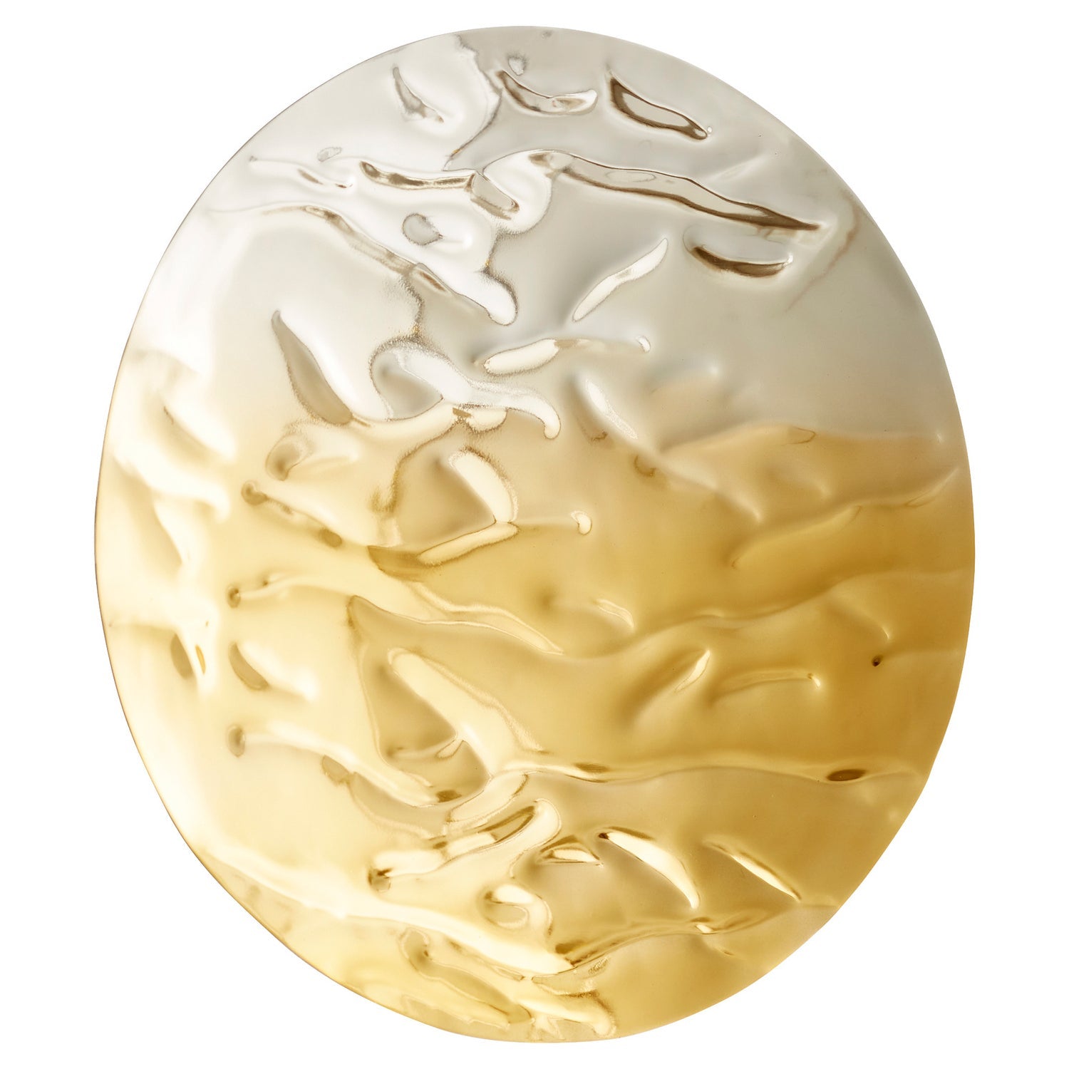 Cyan Design 11316 Ripple Wall Decor - Silver and Gold Small Metal Wall Art for Living Room, Bedroom & Office Decor