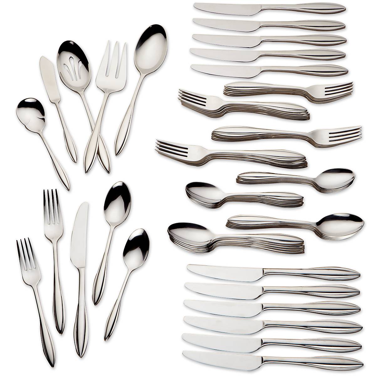 65-Piece Flatware Set - Stainless Steel Silverware Set for 12, Elegant & Durable Dinnerware for Home, Restaurant & Wedding Use