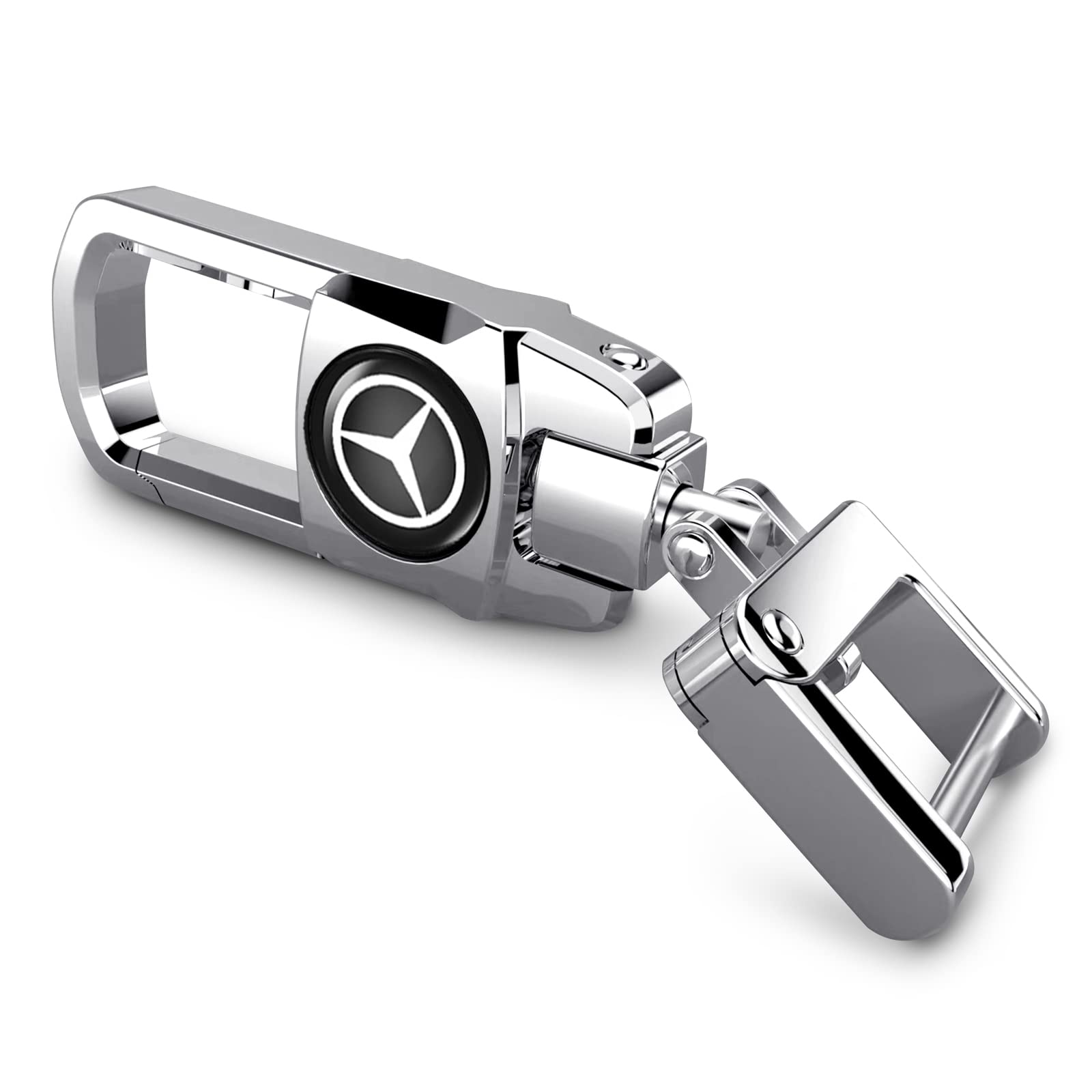 Durable Metal Key Chain for Cars, SUVs & Autos - Silver Unisex Keyring Accessory | Perfect for Car Keys, House Keys & Everyday Carry