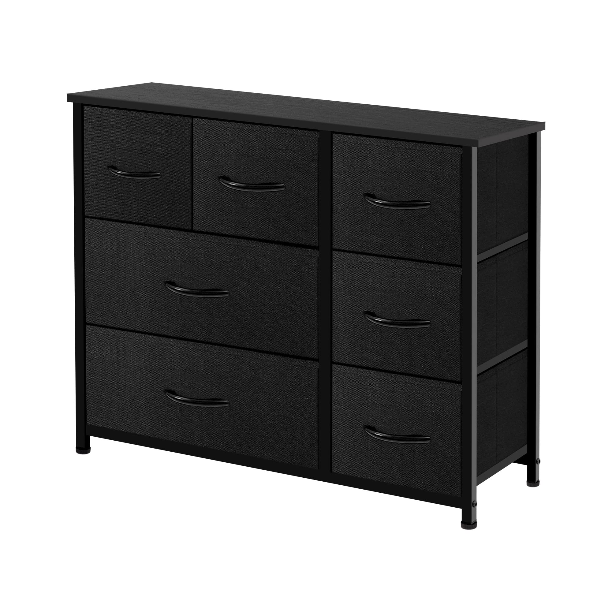 AZL1 Dresser Organizer with 7 Drawers - Large Storage Unit for Bedroom & Closet - Black