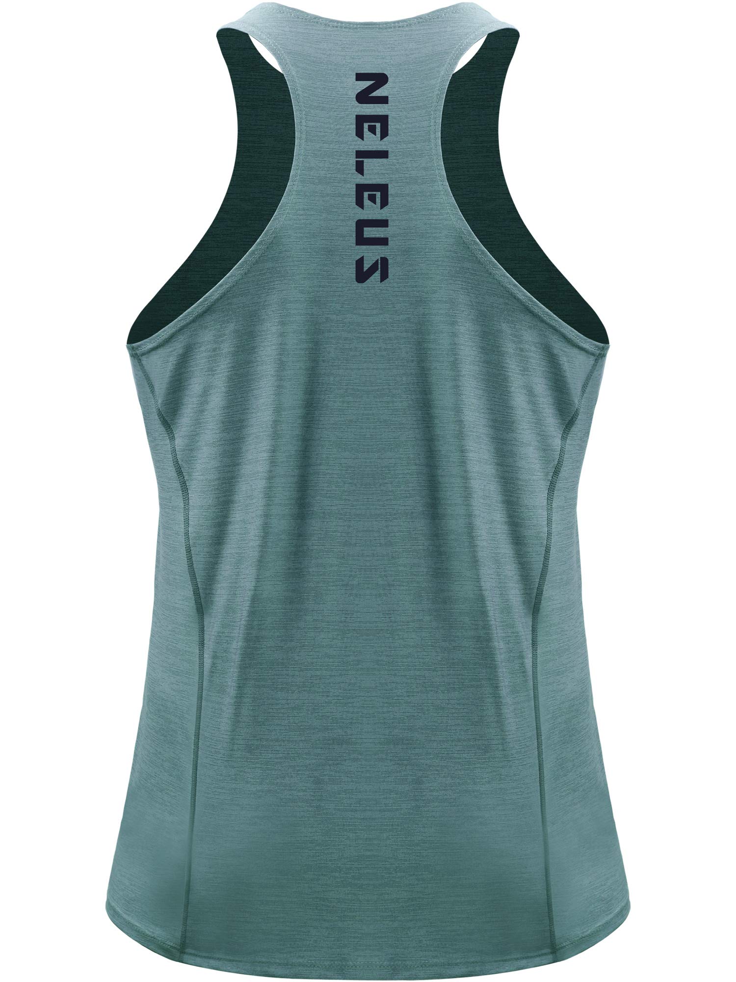 NELEUS Men's 3 Pack Running Tank Tops - Moisture Wicking Quick Dry Athletic Shirts, Breathable Y-Back Workout Tank for Gym, Jogging & Outdoor Sports