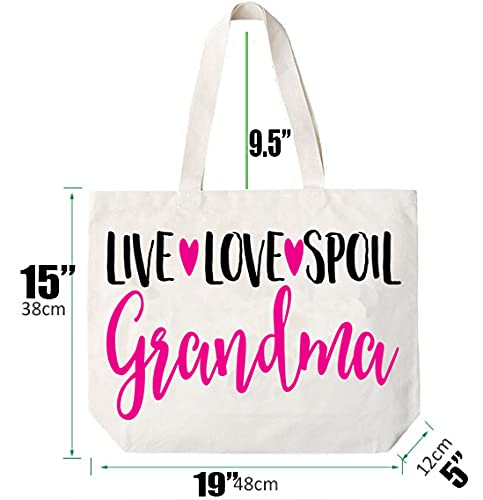 Grandma Tote Bag - Canvas Gift for Grandma, Travel & Book Bag