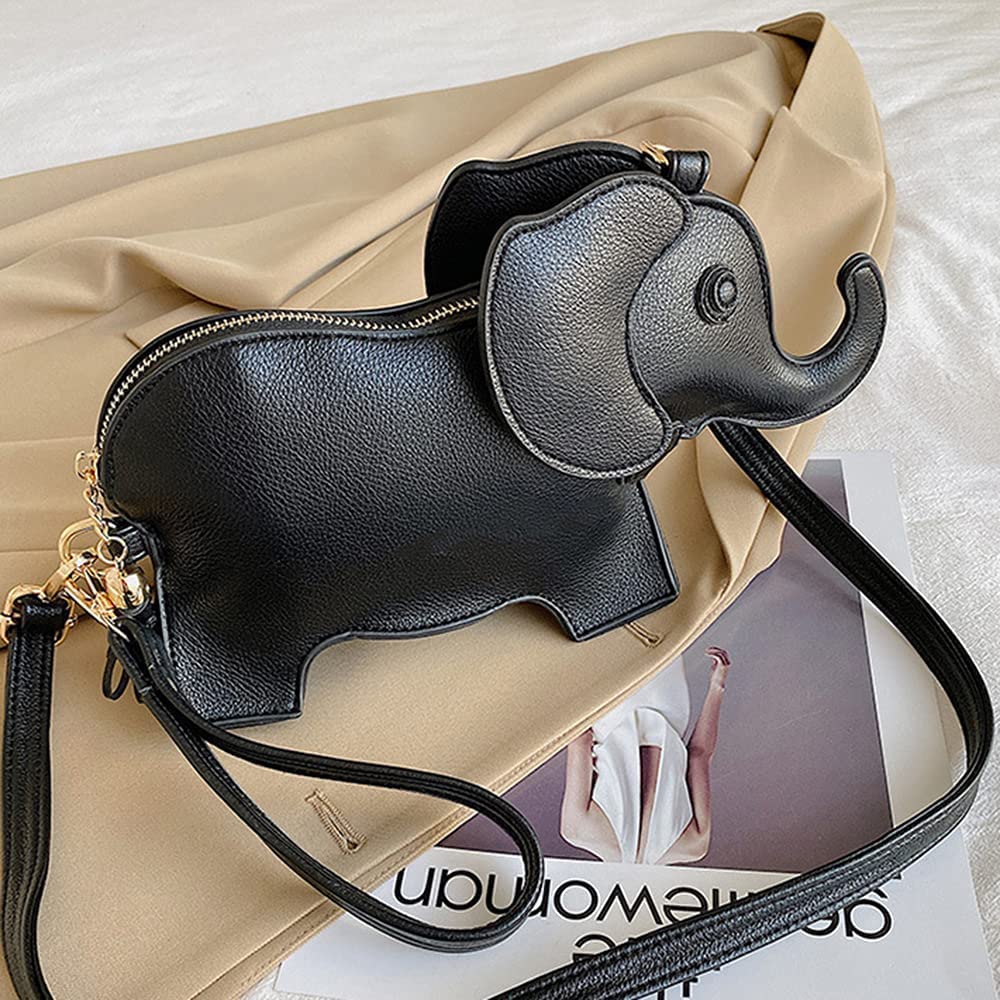 Stylish PU Leather Elephant Shoulder Bag - Cute Animal Shaped Purse for Women | Perfect Gift Idea for Birthday, Travel & Daily Use