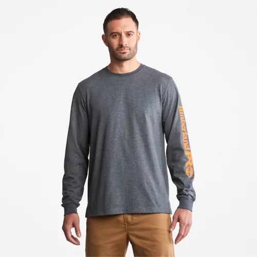 TIMBERLAND PRO® Base Plate Long Sleeve Moisture Wicking T-Shirt for Men - Breathable Work Shirt TB0A1HRV - Ideal for Construction, Hiking & Outdoor Activities