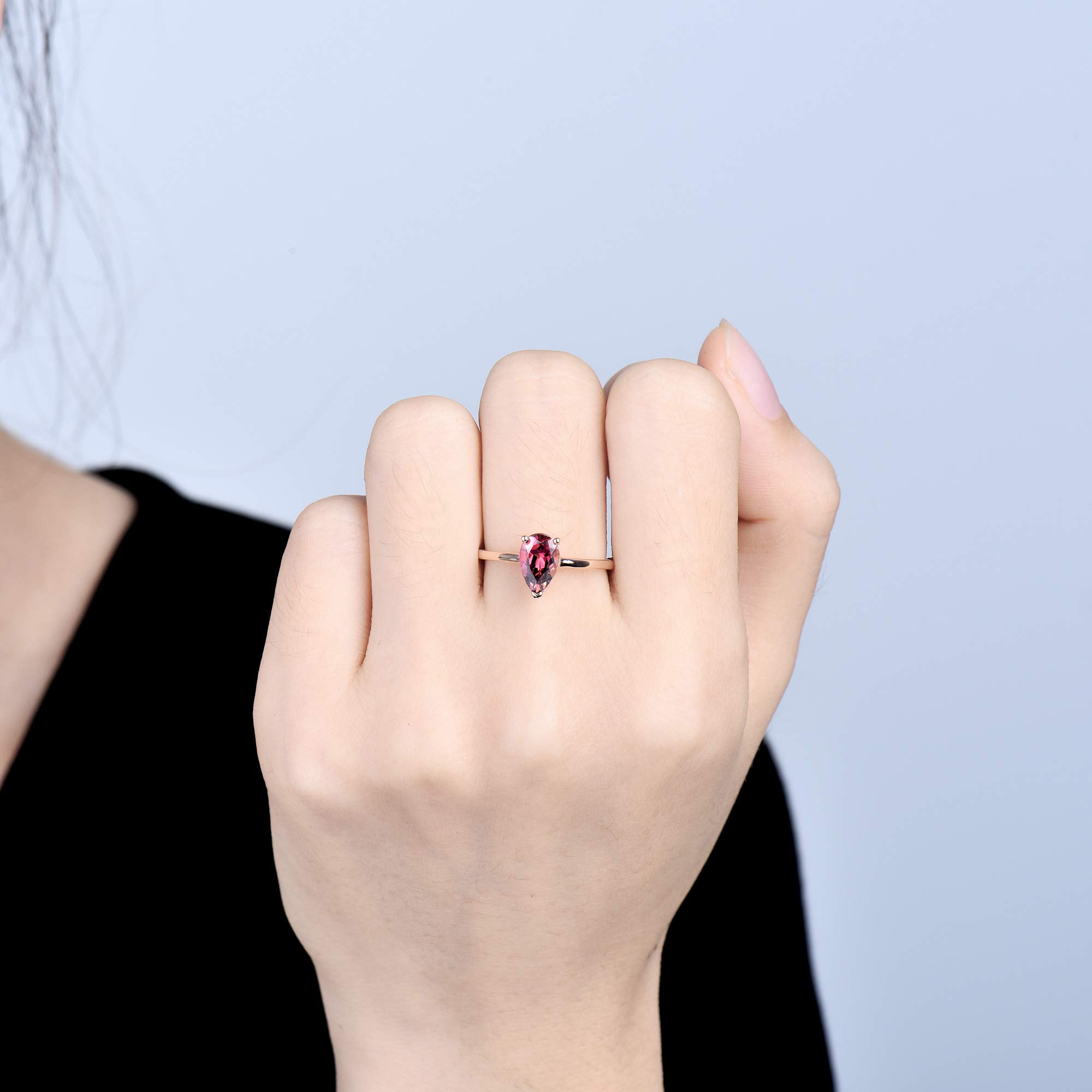 14K Rose Gold Vintage Ring with Natural Diamond & Pink Tourmaline - Elegant Women's Jewelry for Weddings, Anniversaries & Special Occasions