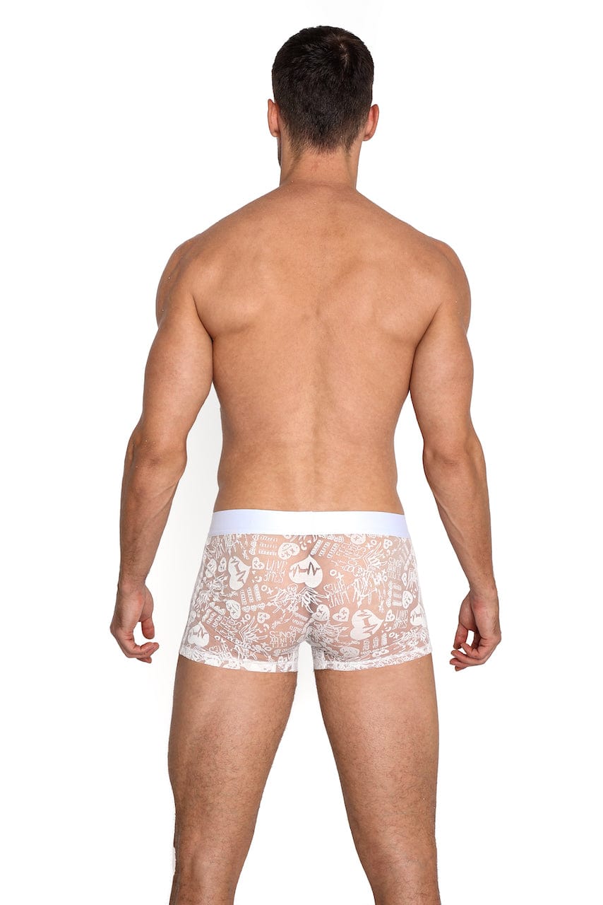 Love Bites Burnout White Trunk - Sexy Lingerie for Women | Comfortable & Stylish Loungewear for Date Night, Bridal Shower & Romantic Occasions