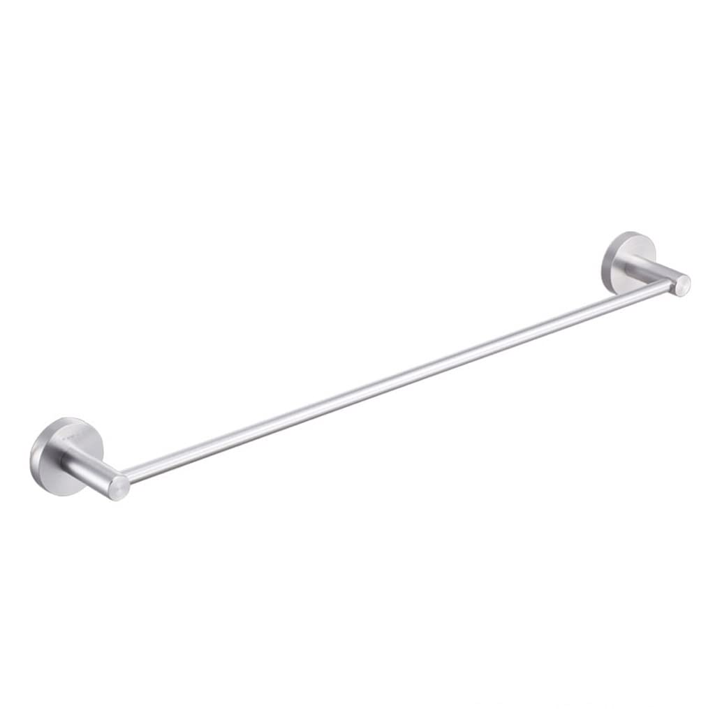 Premium Aluminum Single-Bar Towel Rack - Heavy Duty Bathroom Towel Holder, Space Saving Wall Mounted Hanging Bar for Bath, Toilet & Kitchen Organization (Brushed Nickel Finish) - Perfect for Small Bathrooms, Apartments & Dorm Rooms