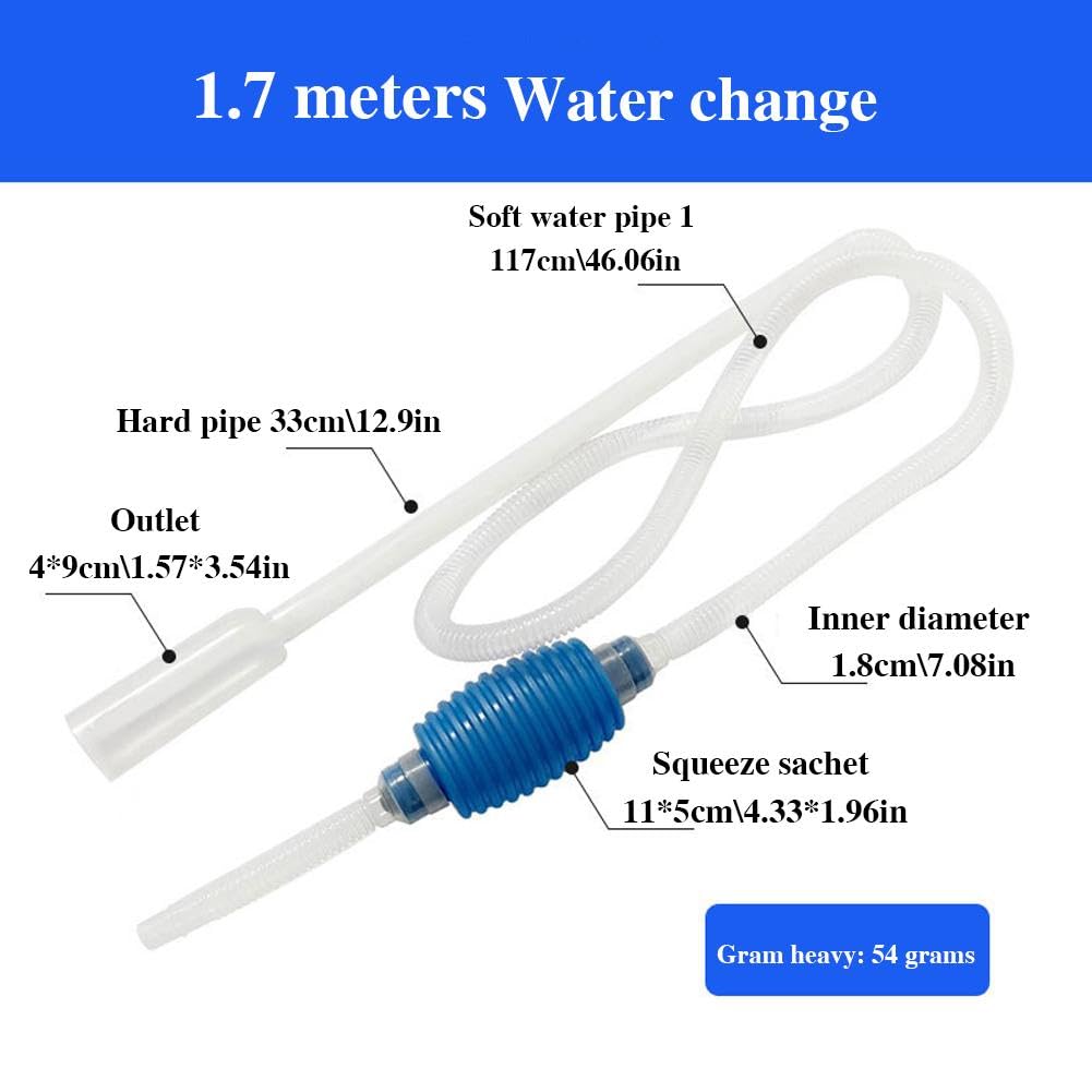 **Aquarium Gravel Cleaner & Vacuum Pump - Fish Tank Cleaning Kit with Siphon Hose for Quick Water & Sand Removal - Perfect for Freshwater & Saltwater Tanks**    *(Use Case: Ideal for routine aquarium maintenance, water changes, and substrate cleaning in home or office fish tanks.)*