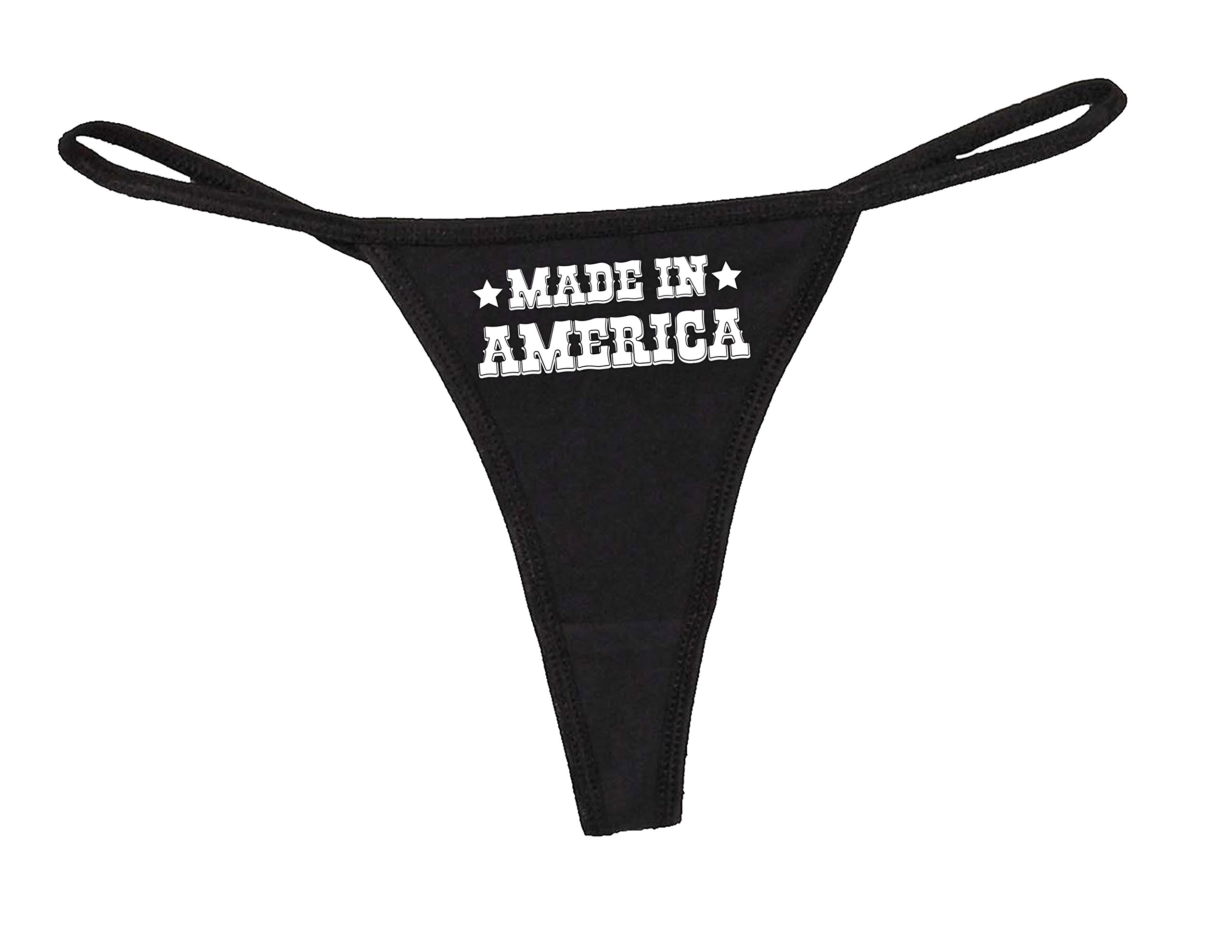 American-Made Black Thong Panties - Comfortable & Sexy Underwear for Women, Perfect for Everyday Wear & Special Occasions