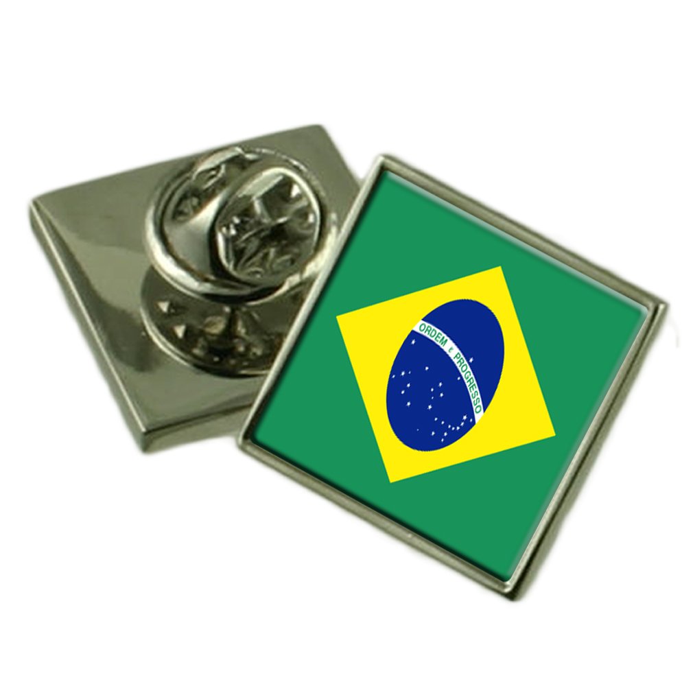 Custom Brazilian Flag Lapel Pin - Personalized Engraved Badge Gift Set with Gift Box - Perfect for National Pride, Corporate Events & Souvenirs