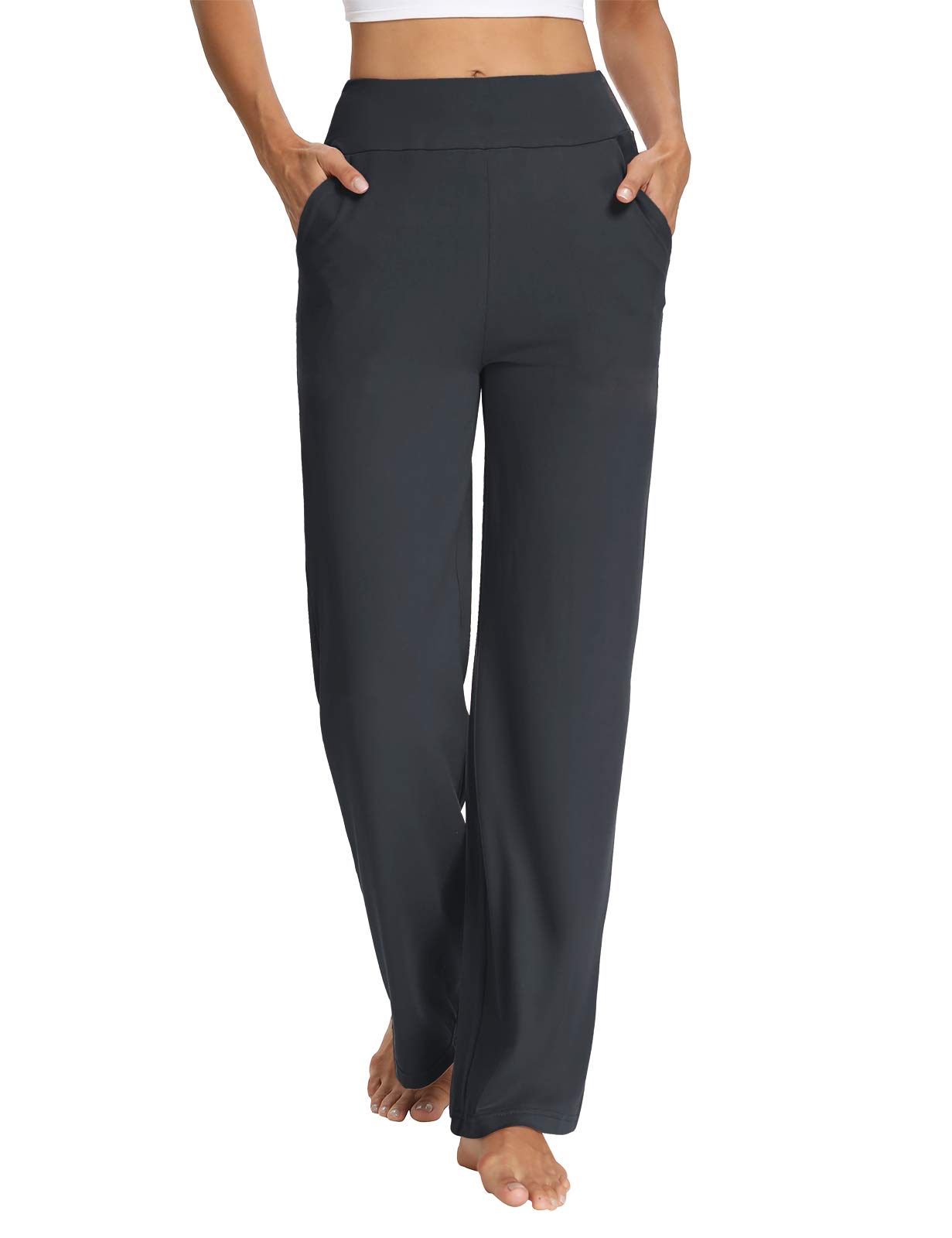 Sarin Mathews Women's Yoga Sweatpants - Bootcut Loose Lounge Pants with Pockets | Comfy Wide Leg Workout Joggers for Yoga, Running & Home Relaxation