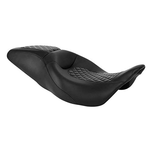 Harley Davidson Road King Street Glide Electra Glide Road Glide 2-Up Bucket Seat for Driver & Passenger - Universal Fit 2009-2023 Models - Comfortable Long Ride Motorcycle Seat for Cruiser Touring Bikes