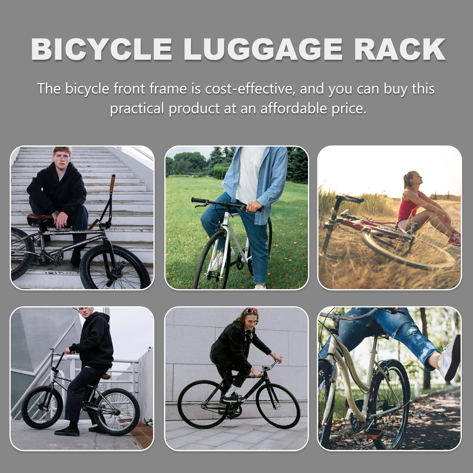 Universal Alloy Bicycle Front Rack - Durable Bike Front Bag Holder & Storage Accessory for Cycling Commuting, Touring & Outdoor Adventures