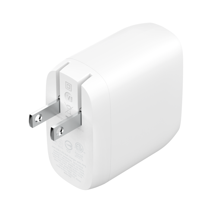Belkin 60W Wall Adapter - Fast Charging Power Supply for iPhone, Samsung, iPad - Perfect for Home, Office & Travel