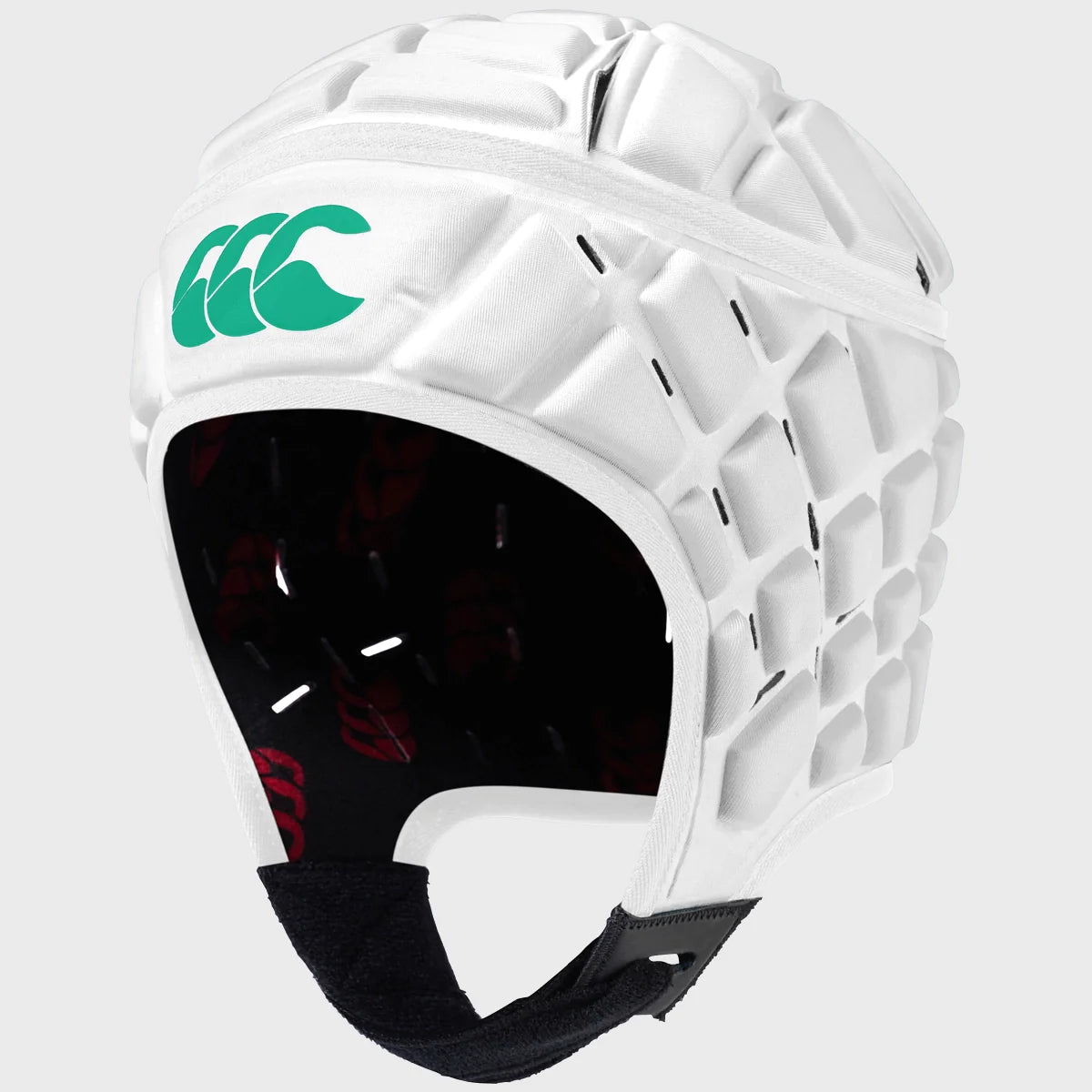 Canterbury Kid's Raze Rugby Headguard - White/Green - Youth Rugby Protective Gear for Safe Training & Matches