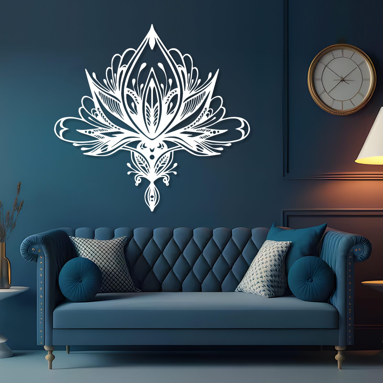 Lotus Mandala Metal Wall Art - 24
