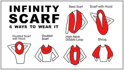 Lina & Lily Women's Lightweight Skull Rose Print Infinity Scarf - Fashion Accessory for Fall Winter Outfits, Casual Wear & Gift Ideas