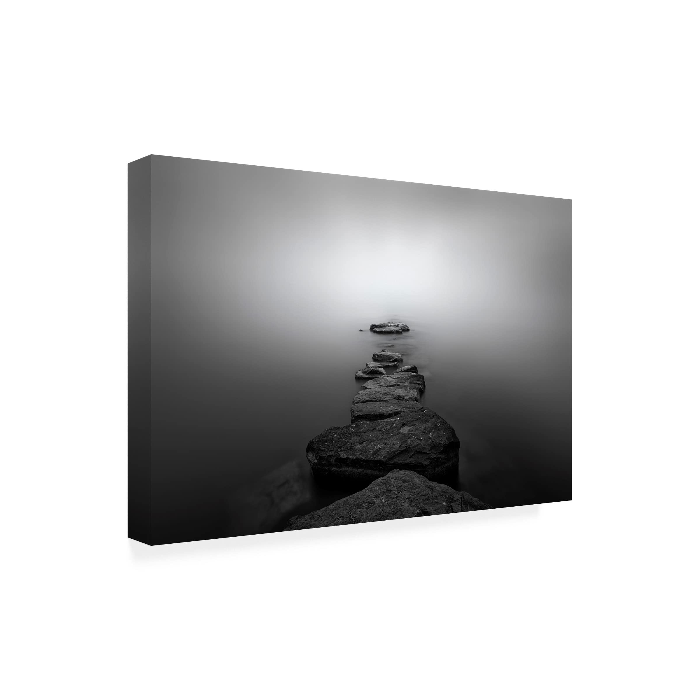Trademark Fine Art 'Stones II' Canvas Wall Art by Joaquin Guerola - Modern Abstract Painting for Living Room, Bedroom & Office Decor