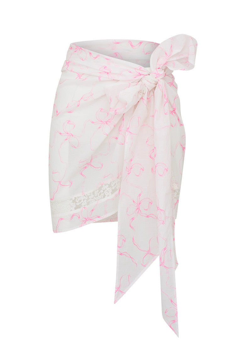 Dawsette Cotton Lace Trimmed Pareo - Stylish Beach Cover Up, Summer Wrap Skirt for Women, Perfect for Poolside, Vacation and Boho Fashion