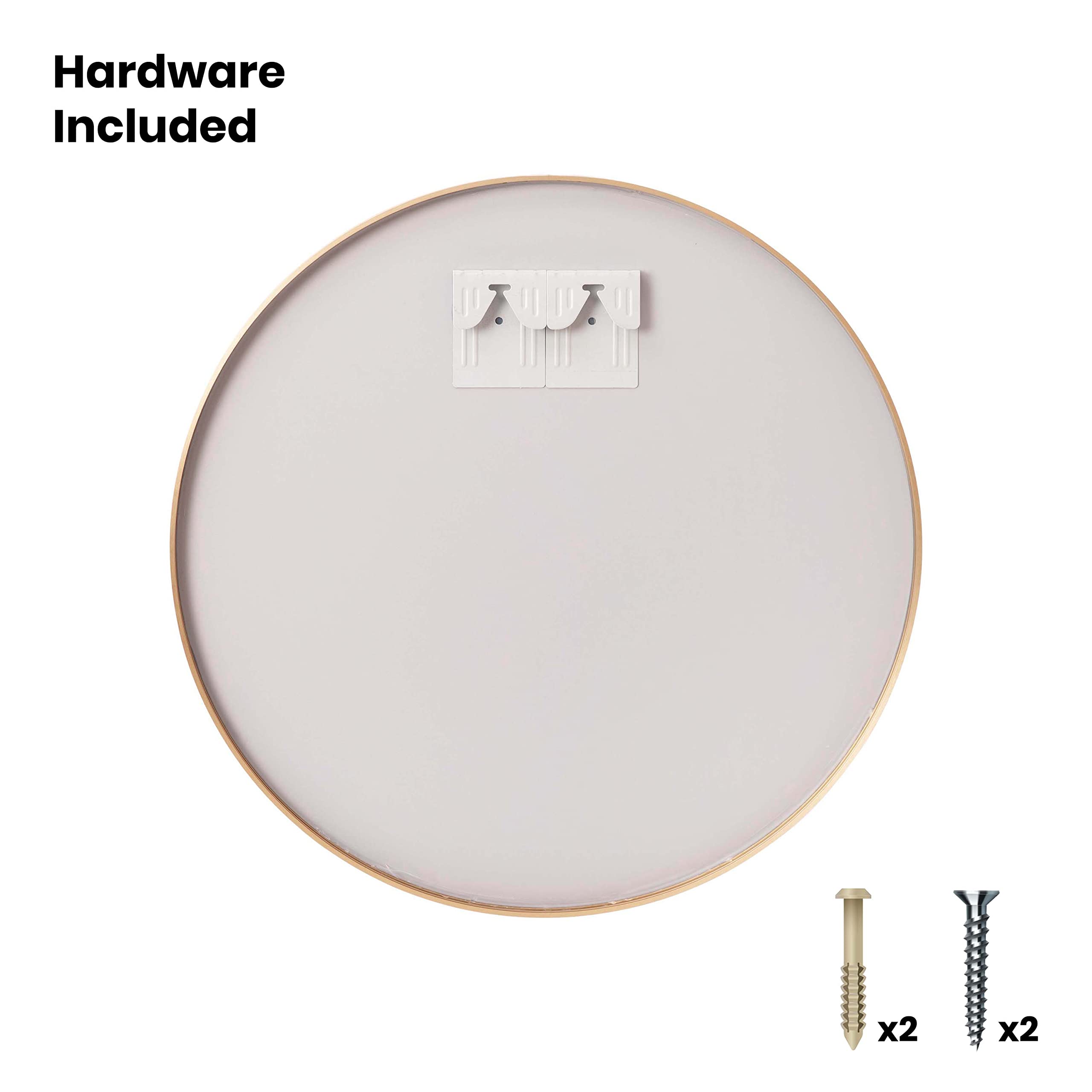 Gold Round Wall Mirror 30
