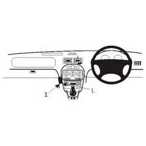 ClicOn No Holes Angled Dash Mount for MG F (1996-2001) & MG TF (2002-2006) - Perfect for Secure Phone & GPS Installation in Classic British Sports Cars