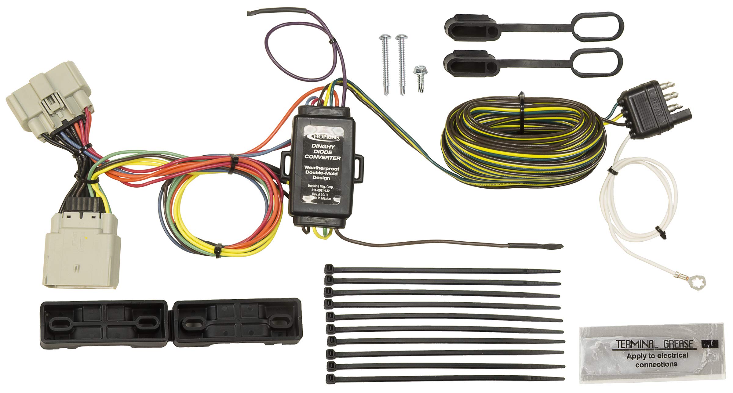 Hopkins Towing Solutions 56009 Diode Dinghy Plug-In Simple Wiring Kit - Easy Trailer Light Connection for Safe Towing | Perfect for RVs, Boats, and Utility Trailers