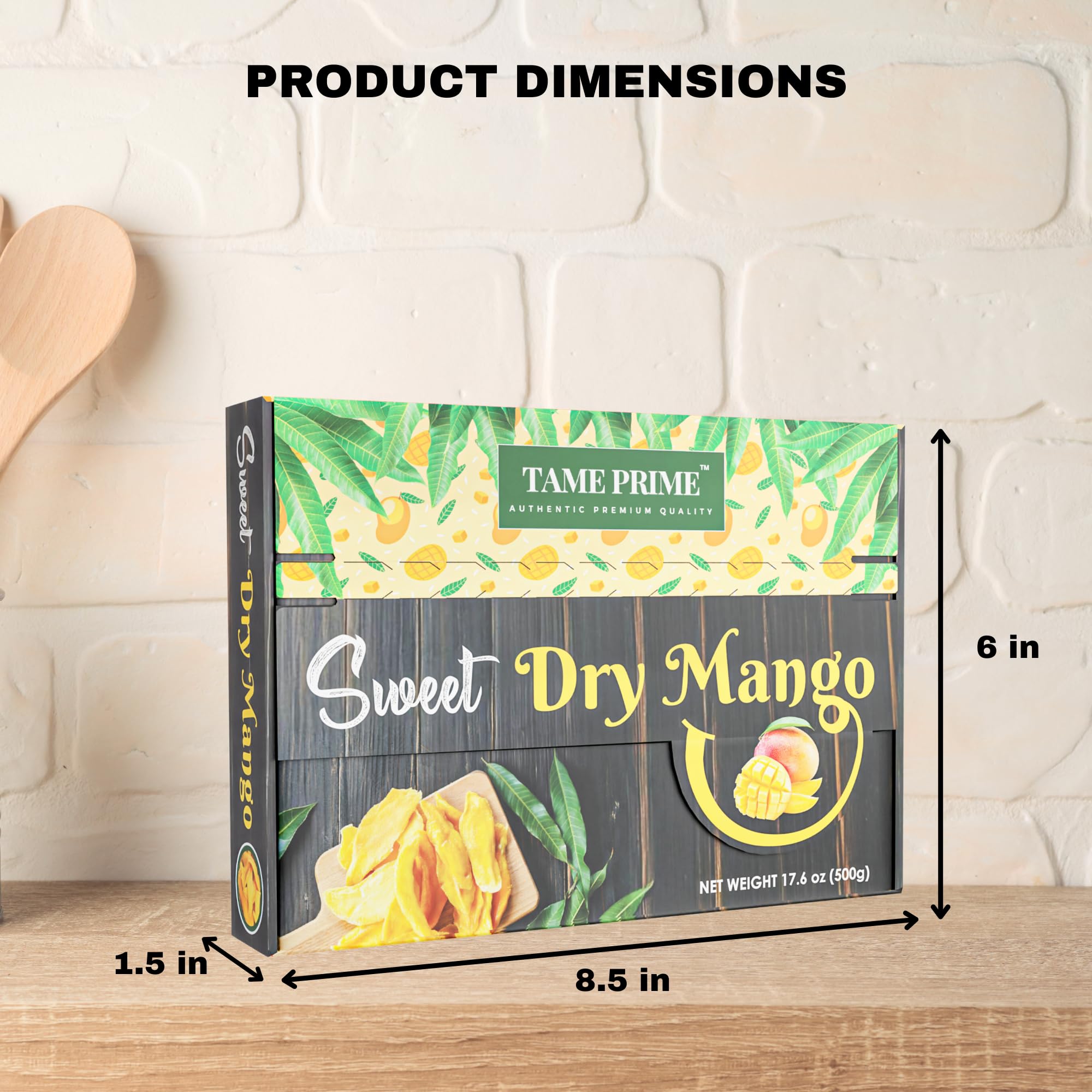 Premium Tame Prime Sweet Dry Mango Slices - 17.6 oz | Gluten Free, All Natural Dried Mango Snacks | Perfect for Healthy Snacking, Lunch Boxes & On-the-Go Energy