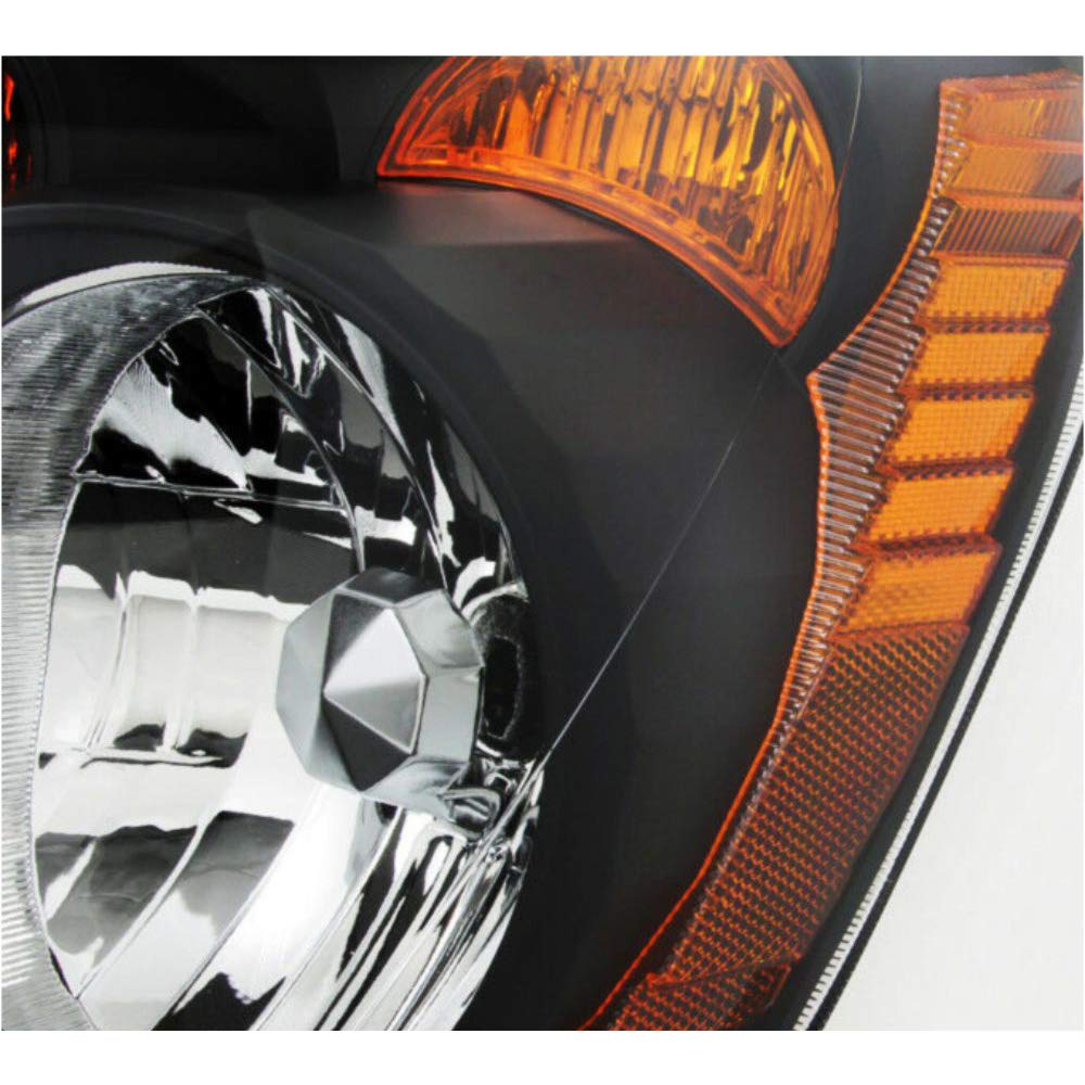 2005-2006 Japan Built Model Black Left & Right Side Replacement Headlights - Perfect for Night Driving & Car Restoration Projects