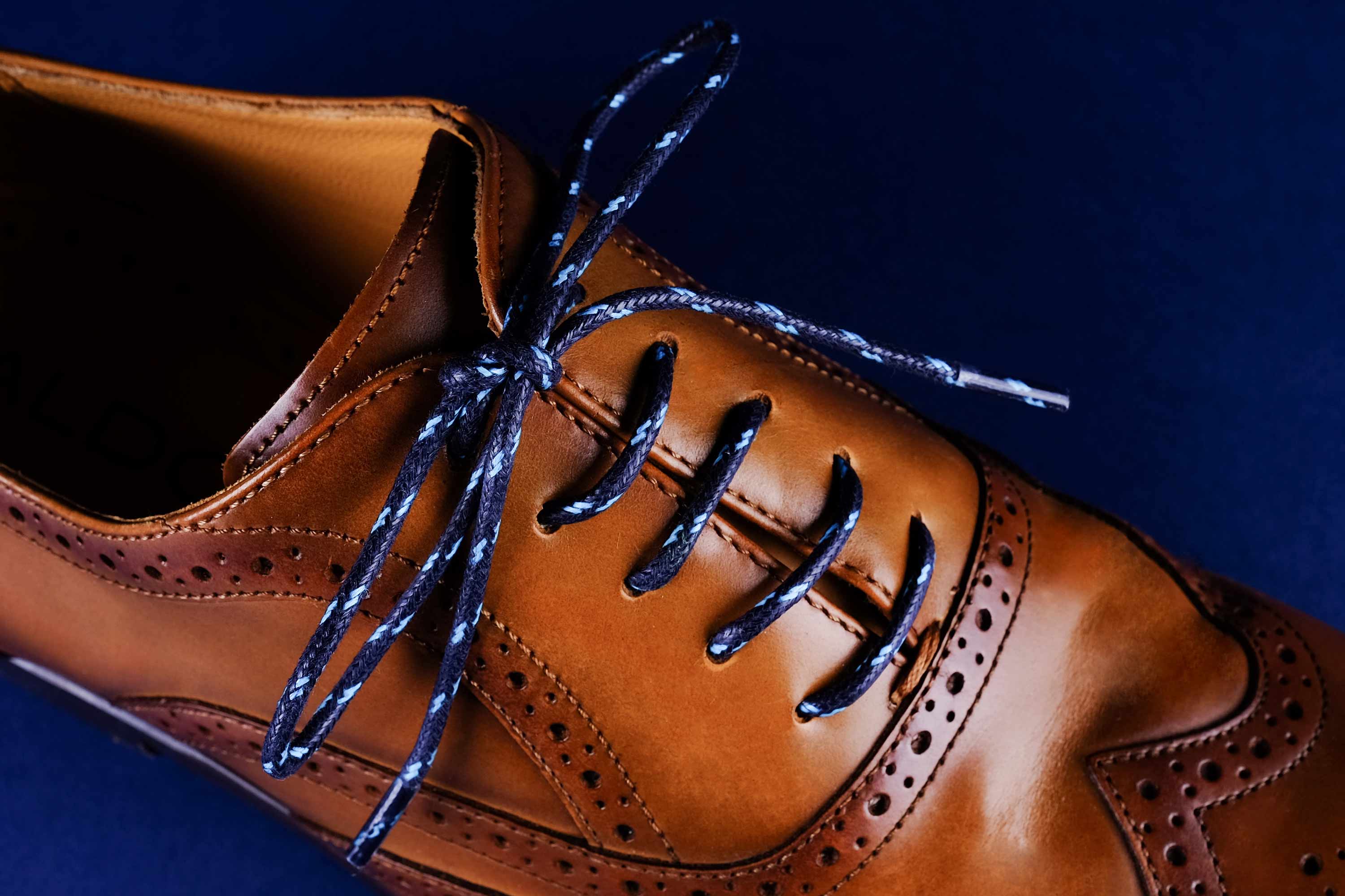 Navy Splatter Shoelaces - Trendy & Durable Sneaker Laces for Men & Women - Perfect for Casual Shoes, Sneakers & High-Tops - $5